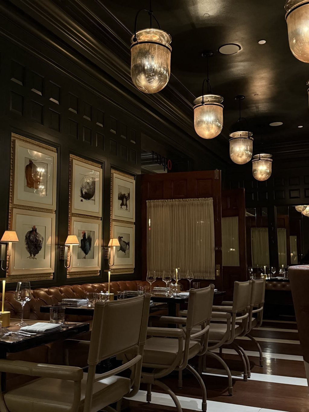A candlelit private dining table set in Aspen