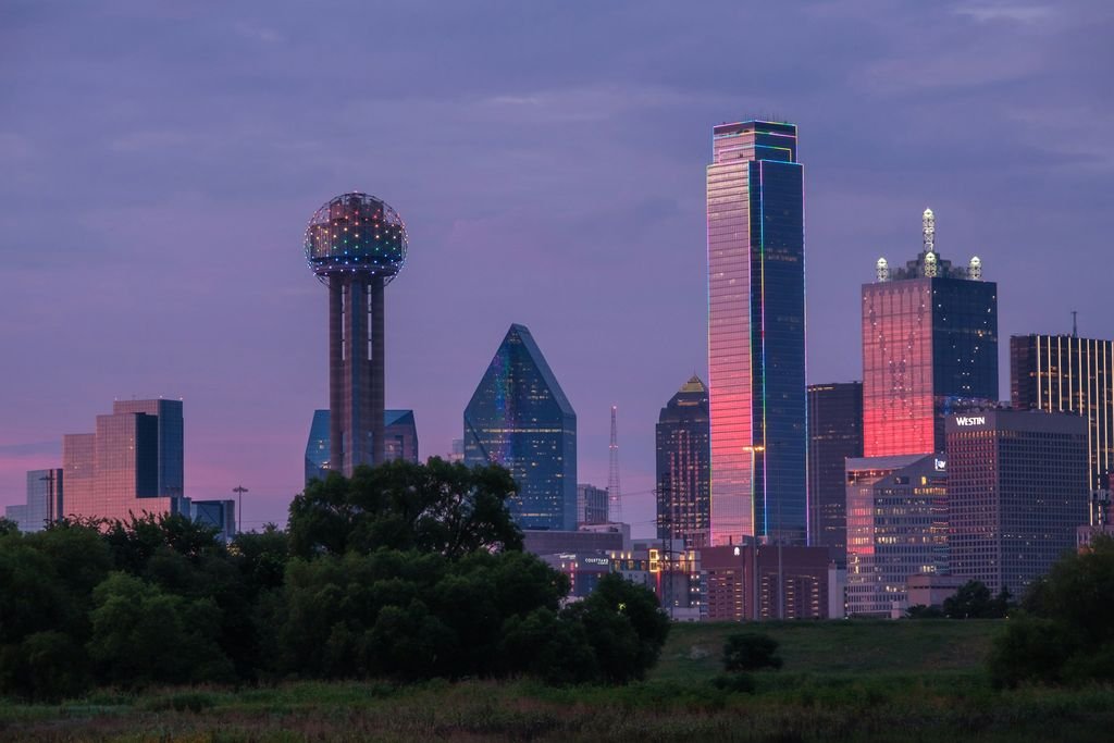 The Dallas skyline