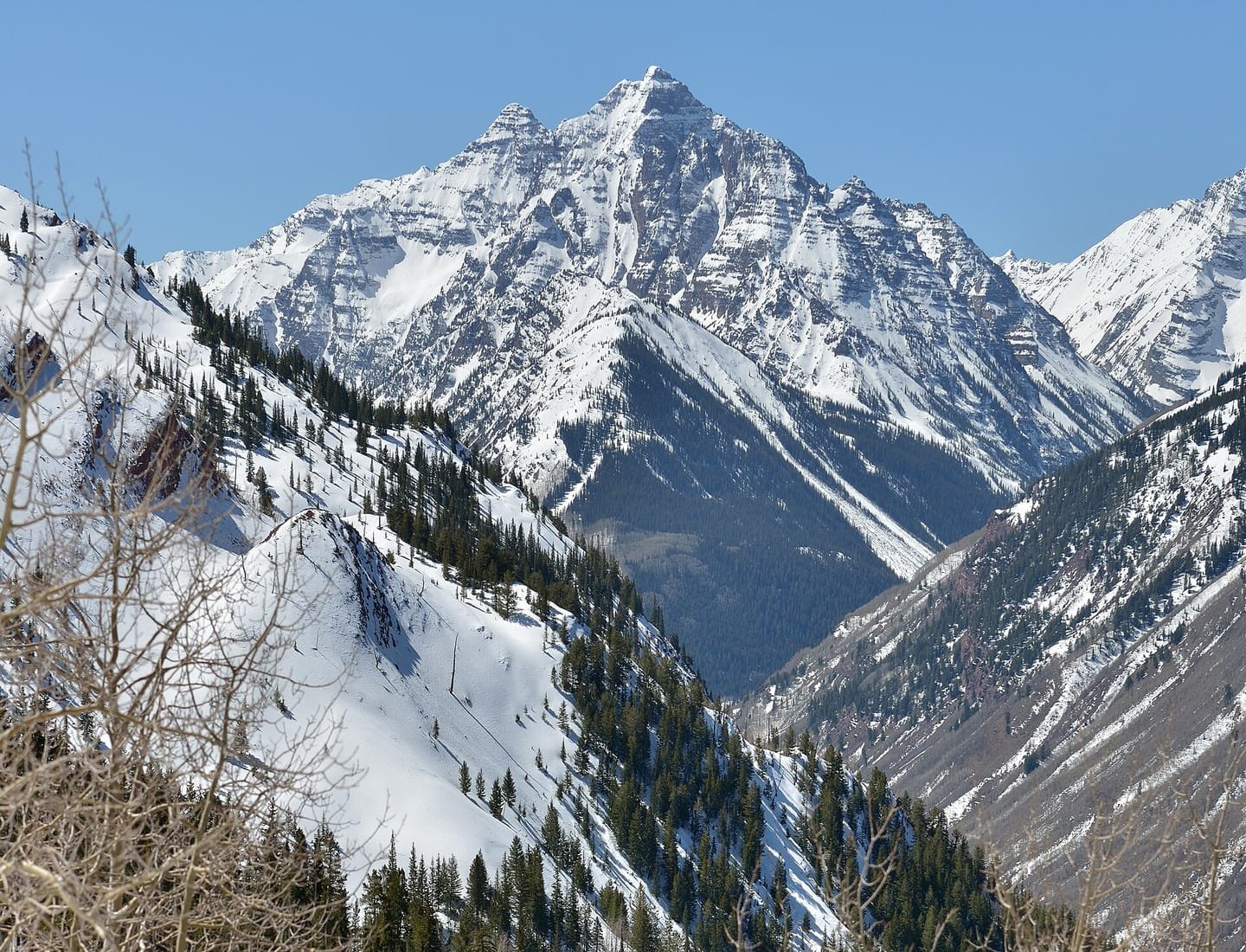Aspen Highlands with Pyramid Peak behind