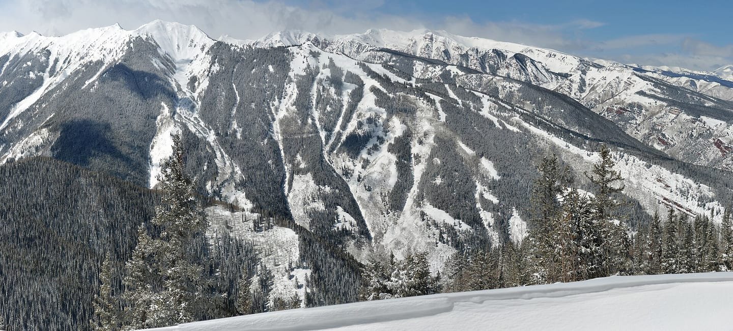 Highland Peak and Highland Bowl above Aspen Highlands