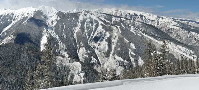 Highland Peak and Highland Bowl above Aspen Highlands